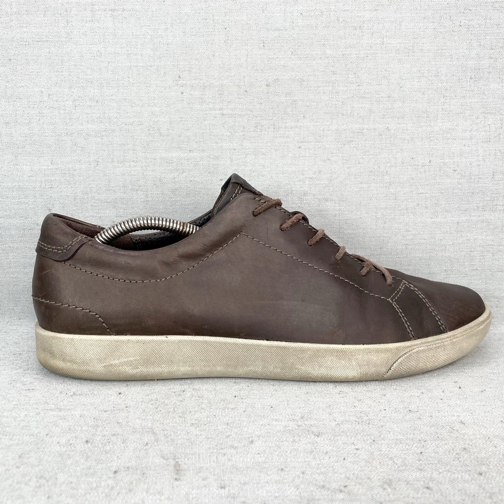 ECCO Mens 45 11 Gary Sneaker‎ Shoes Brown Leather Lace Up Casual Comfort